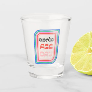 Copo De Shot Après All Day 70s Retro Striped Type Shot Glass