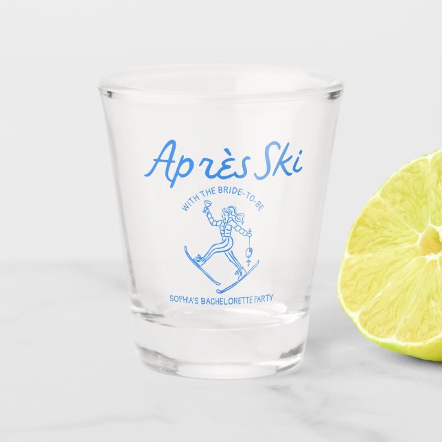 Copo De Shot Apres Ski Festa de solteira Shot Glass (Frente)