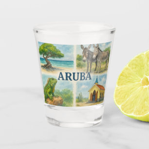 Copo De Shot Aquarela multiview de Aruba
