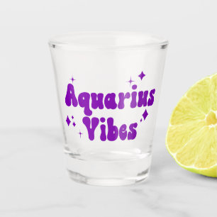 Copo De Shot Aquarius Vibes Astrologia Zodiac Estrelas Roxas
