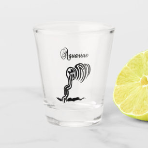 Copo De Shot Aquarius Zodiac - Sinal Glass