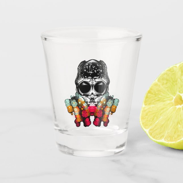 Copo De Shot Aranha-queda-branca com chapéu de Dewdrop (Frente)