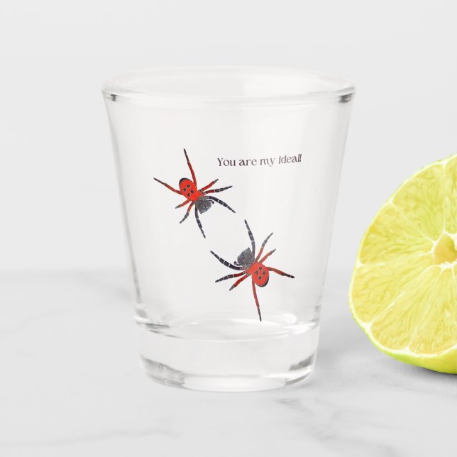 Copo De Shot Aranhas vermelhas (Frente)