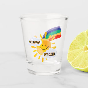 Copo De Shot Arco-Íris Colorido Sai da Minha Nuvem