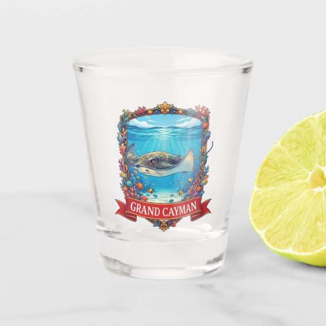 Copo De Shot Arias Raias em Grand Cayman (Frente)