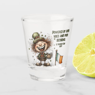 Copo De Shot Arte Alegre do Dia de São Patrício com Leprechaun
