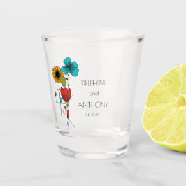 Copo De Shot Arte Contemporânea Noveau Casamento Floral