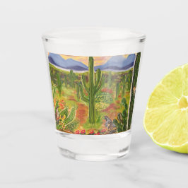 Copo De Shot Arte do Deserto do Arizona