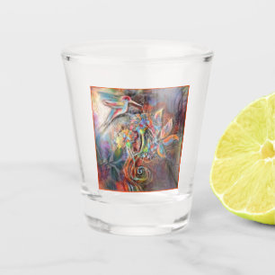 Copo De Shot Arte macia dos Pastels do vôo do colibri