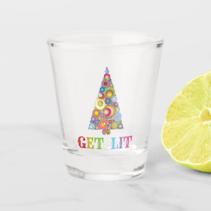 Copo De Shot Árvore de Natal Fica Mal Colorida, Bonita Divers