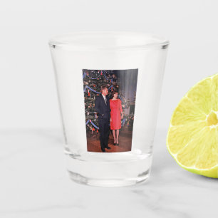 Copo De Shot Árvore de Natal Presidente John Kennedy & Jacqueli