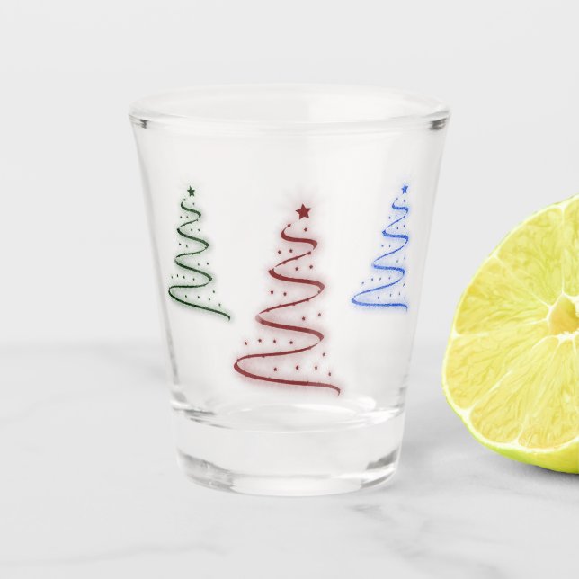 Copo De Shot Árvores Coloridas- (Frente)