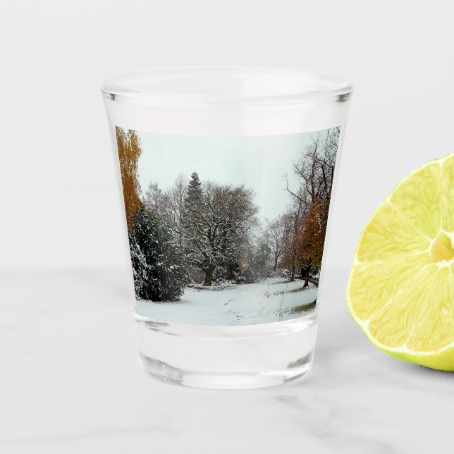 Copo De Shot Árvores de novembro (Frente)