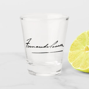 Copo De Shot Assinatura de Fernando Pessoa