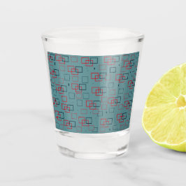 Copo De Shot Ataque Vermelho e Teal Quadrado
