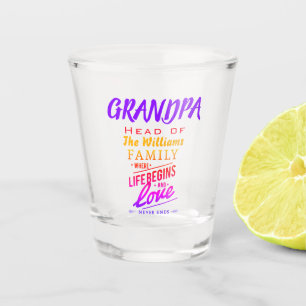 Copo De Shot Avô Chefe da Família, Onde Amor Nunca Termina