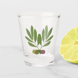 Copo De Shot Azeitonas e ramos minimalistas. Camiseta
