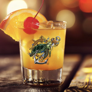 Copo De Shot Azul Verde-Tartaruga do Mar