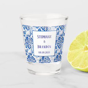 Copo De Shot Azulejos Portugueses Casamento Azul Mediterrâneo