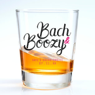 Copo De Shot Bach & Boozy Black & Pink Festa de solteira