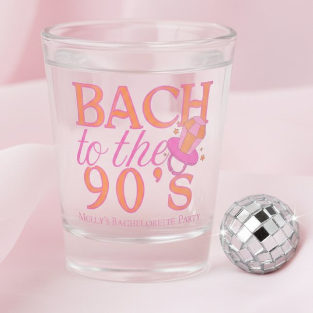 Copo De Shot Bach to the 90s - Design de Festa de solteira retr (Bring the ultimate throwback energy with this playful “Bach to the 90s” design!)