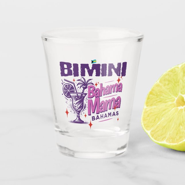 Copo De Shot Bahamas Souvenir Gift: Bimini Bahamas Bahama Mama (Frente)