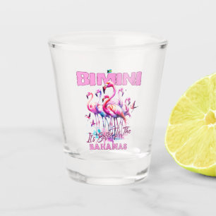 Copo De Shot Bahamas Souvenir Gift: Bimini Bahamas Flamingo