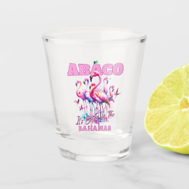 Copo De Shot Bahamas Souvenir Presente: Abaco Bahamas Flamingo