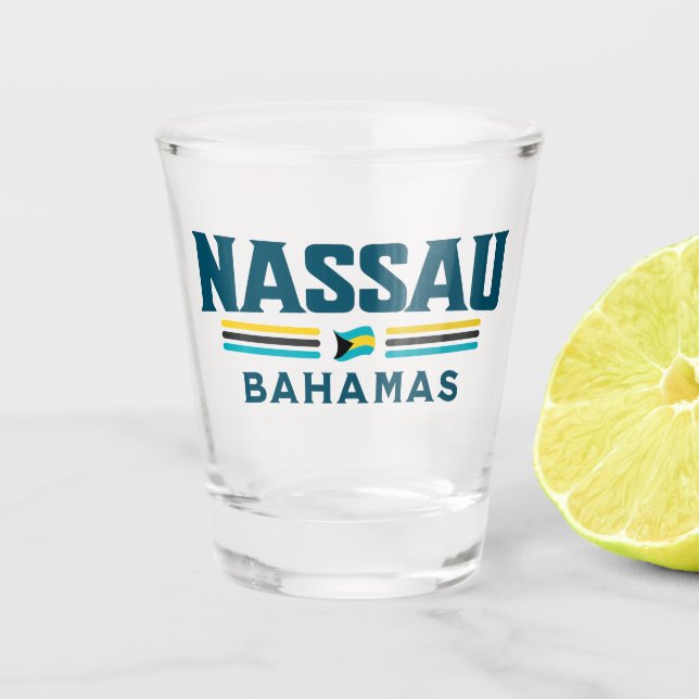 Copo De Shot Bahamas Souvenir Presente: Independência de Nassau (Frente)