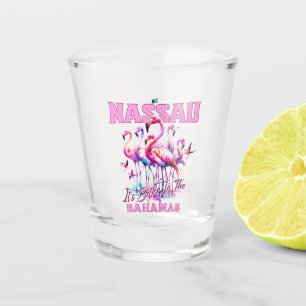 Copo De Shot Bahamas Souvenir Presente: Nassau Bahamas Flamingo