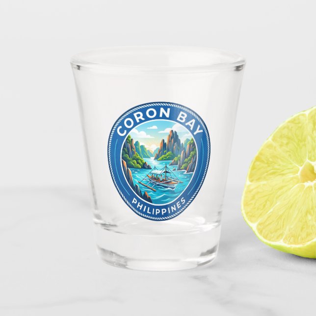 Copo De Shot Baía de Coron Filipinas (Frente)