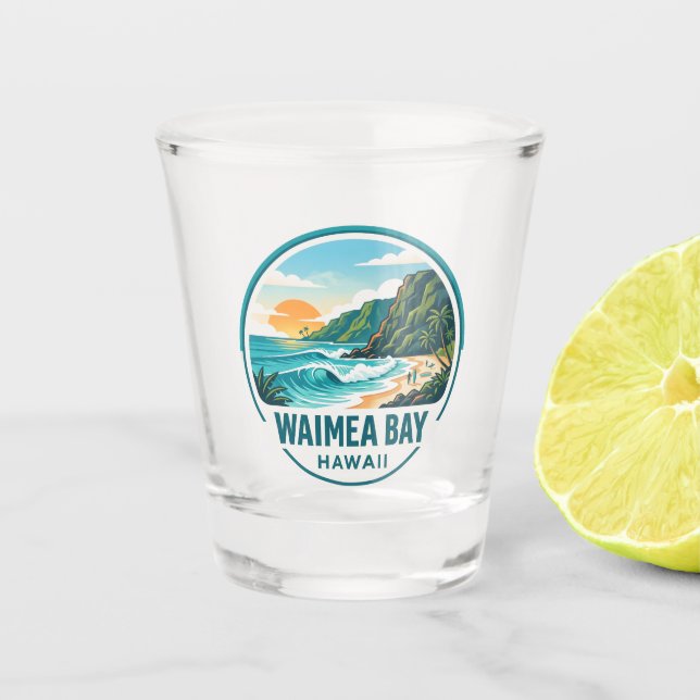 Copo De Shot Baía de Waimea (Frente)