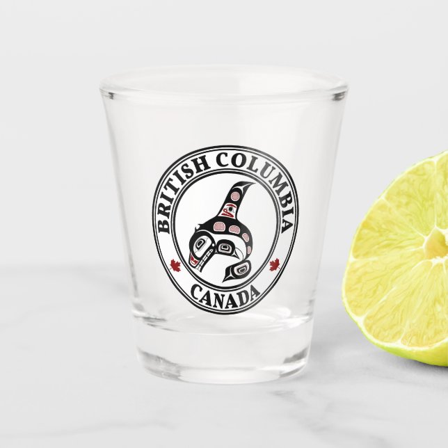 Copo De Shot Baleia Assassina Nativa Americana Red Black Haida  (Frente)