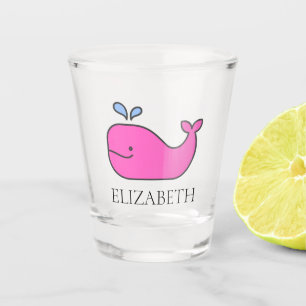 Copo De Shot Baleia rosa pré-disquete personalizada