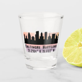 Copo De Shot Baltimore Skyline Latitude e Longitude