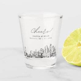 Copo De Shot Baltimore Wedding Favor Cheers Personalizados