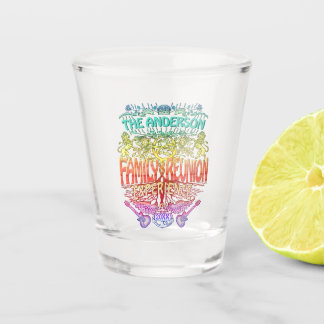 Copo De Shot Banda de Reunião da Família Retro 70s Concert Logo