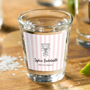 Copo De Shot Bandas cor-de-rosa de solha   Personalizado