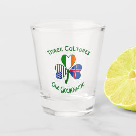 Copo De Shot Bandeira Americano Irlandês Islandês Trevo Persona