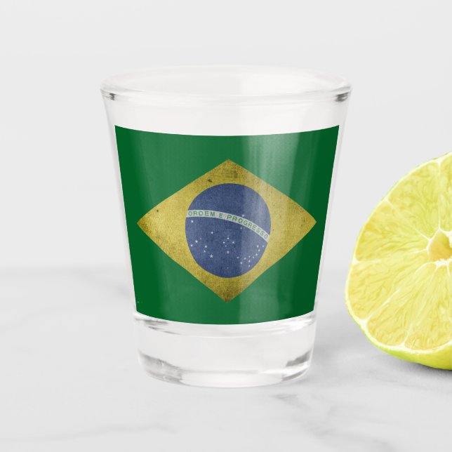 Copo De Shot Bandeira brasileira (Frente)