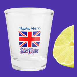 Copo De Shot Bandeira Britânica do Reino Unido Personalização A