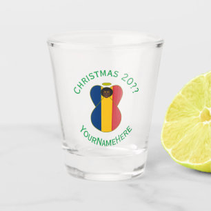 Copo De Shot Bandeira Chadian de Hanukkah Personalizada