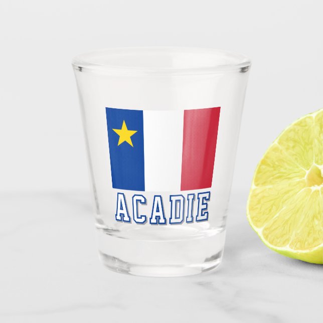 Copo De Shot Bandeira da Acádia (Frente)
