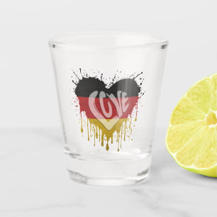 Copo De Shot Bandeira da Alemanha do Amor
