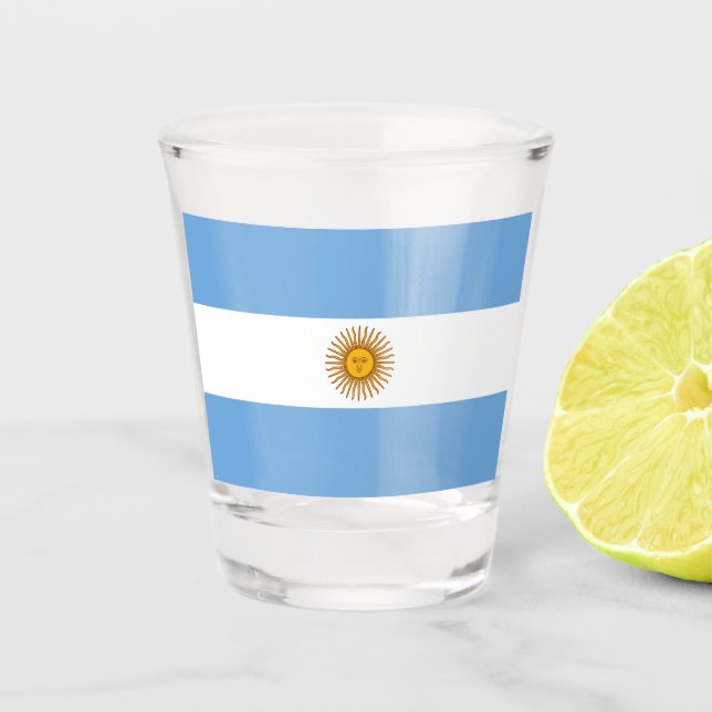 Copo De Shot Bandeira da Argentina (Frente)