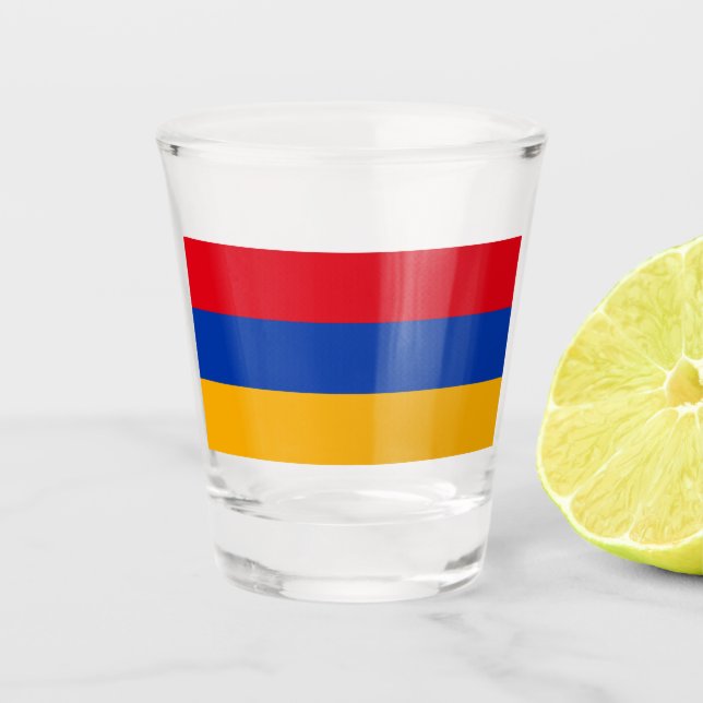 Copo De Shot Bandeira da Armênia (Frente)