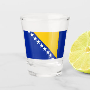 Copo De Shot Bandeira da Bósnia e Herzegovina
