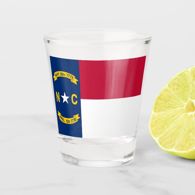 Copo De Shot Bandeira da Carolina do Norte (Frente)