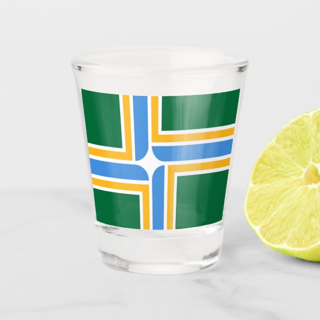 Copo De Shot Bandeira da cidade de Portland (Frente)