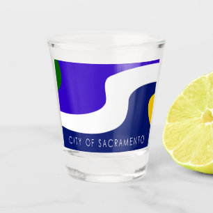 Copo De Shot Bandeira da cidade de Sacramento